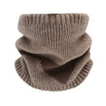 thumbnail image 1 of WREESH Women's Winter Neck Warmers High Neck, Fleece Protected Thick Yarn Solid Color Scarf Khaki, 1 of 5