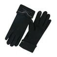 thumbnail image 1 of WREESH Women's Winter Solid Color Warm Touchscreen Gloves Thick, Soft, Fleece, and Comfortable Knit Gloves Black, 1 of 4