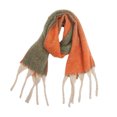 thumbnail image 1 of WREESH Women's Winter Thick Fringe Scarf With Looped Yarn and Coarse Tassels, Gradually Changing Color Warm and Comfortable Orange, 1 of 2