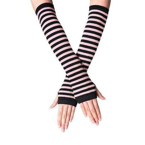 WREESH Women's Winter Wrist Arm Hand Warmer Knitted Long Fingerless Gloves Mitten Pink