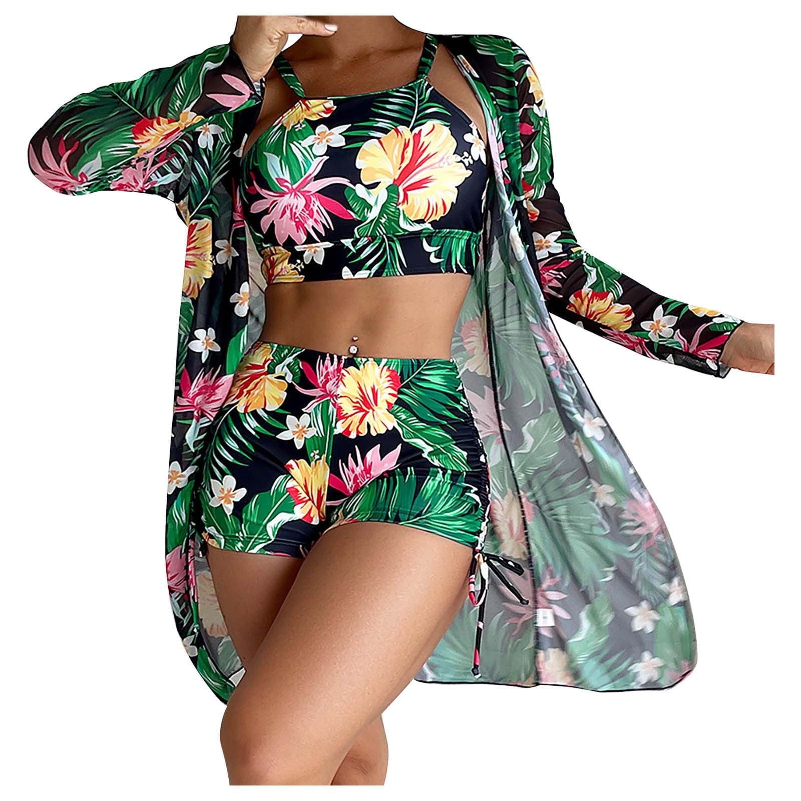 Beach Split Print Cover-ups Long Sleeve Tops Beach Split Print Cover-ups Long Sleeve Tops
