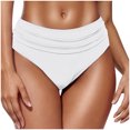 thumbnail image 1 of WREESH Womens Swimsuit Bottoms High Waisted Bikini Bottoms Tie Side Tummy Control Bathing Suit Bottom Solid Color Swimwear, 1 of 6