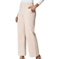 thumbnail image 1 of WREESH Womens Business Casual Pants Fashion High Waist Wide Leg Pants Solid Color Versatile Casual Suit Pants Beige, 1 of 6