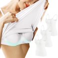 thumbnail image 1 of WREESH Womens Camisole 3Pc Sports Bra Wirefree Padded Medium Support Yoga Bras Gym Running Workout Tank Tops for Workout Sleeping Traveling White, 1 of 5
