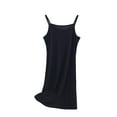 thumbnail image 1 of WREESH Womens Camisole Blouse Plain Casual Fashion Round-Neck Regular Sleeveless Long Sleepshirts Black, 1 of 4
