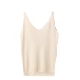 thumbnail image 1 of WREESH Womens Camisole Tops Summer Solid Sleeveless V Neck Tank Top Slim Knit Cami Blouses Beige, 1 of 5