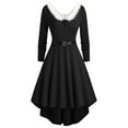 thumbnail image 1 of WREESH Womens Christmas Dresses Plaid Maxi Dress Long Sleeve Velvet V Neck Dress Holiday Party Flare Swing Dress Cocktail Dress Black, 1 of 5