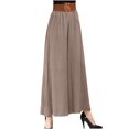 thumbnail image 1 of WREESH Womens Cotton Linen Pants Fashion Comfortable Casual Loose Comfortable Belt Lace Fold Pants Khaki, 1 of 7