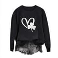 thumbnail image 1 of WREESH Womens Crewneck Sweatshirts St. Patrick's Day Sweatshirts Shamrocks Printed Graphic Sweatshirts Loose Fit Long Sleeved Tops Pullover Sweatshirts Black, 1 of 4