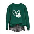 thumbnail image 1 of WREESH Womens Crewneck Sweatshirts St. Patrick's Day Sweatshirts Shamrocks Printed Graphic Sweatshirts Loose Fit Long Sleeved Tops Pullover Sweatshirts Green, 1 of 4