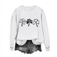 thumbnail image 1 of WREESH Womens Crewneck Sweatshirts St. Patrick's Day Sweatshirts Shamrocks Printed Graphic Sweatshirts Loose Fit Long Sleeved Tops Pullover Sweatshirts White, 1 of 4