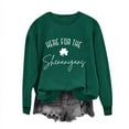 thumbnail image 1 of WREESH Womens Crewneck Sweatshirts St. Patrick's Day Sweatshirts Shamrocks Printed Graphic Sweatshirts Loose Fit Long Sleeved Tops Pullover Sweatshirts Green, 1 of 4