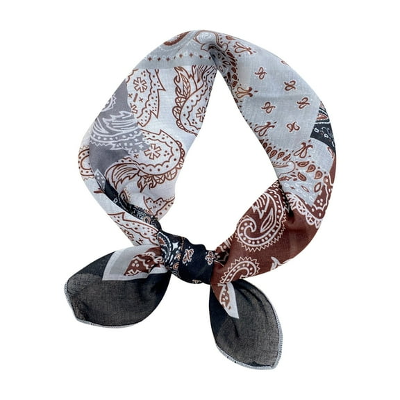 WREESH Womens Elegant Hair Scarf Fashion Small Square Scarf Silk Scarf Headbands Hairbands Printed Scarf Decorative Neck Scarf Wine