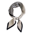 thumbnail image 1 of WREESH Womens Elegant Hair Scarf Pleated Small Scarf Silk Scarf Fashion Hundred Decoration Career Small Neck Scarf Coffee, 1 of 4