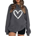 thumbnail image 1 of WREESH Womens Fashion Crewneck Sweatshirts Printed Loose Long Sleeves Blouse Casual Tops Sweatshirt Pullover Gray, 1 of 4