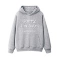 thumbnail image 1 of WREESH Womens Fashion Hoodie Print Round Neck Long Sleeve Hooded T-Shirt Loose Tops Blouse Gray, 1 of 2