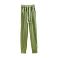 thumbnail image 1 of WREESH Womens Fashion Wide Leg Sweatpants Elastic High Waisted Drawstring Pants Lightweight Workout Pants Loose Solid Color Lounge Pants Green, 1 of 4