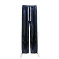 thumbnail image 1 of WREESH Womens Fashion Wide Leg Sweatpants Elastic High Waisted Drawstring Pants Loose Solid Color Workout Pants with Pockets Dark Blue, 1 of 5