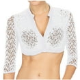 thumbnail image 1 of WREESH Womens Lace Blouse Bavarian Oktoberfest Costumes Traditional Dirndl Blouse Shirt Cropped White Shirt Versatile Bra Tops White B, 1 of 5