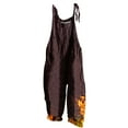 thumbnail image 1 of WREESH Womens Oktoberfest Fashion Jumpsuit Sleeveless Backless Strap Pants Funny Beer Printed Trousers Summer Beach Party Pants Dark Brown, 1 of 3
