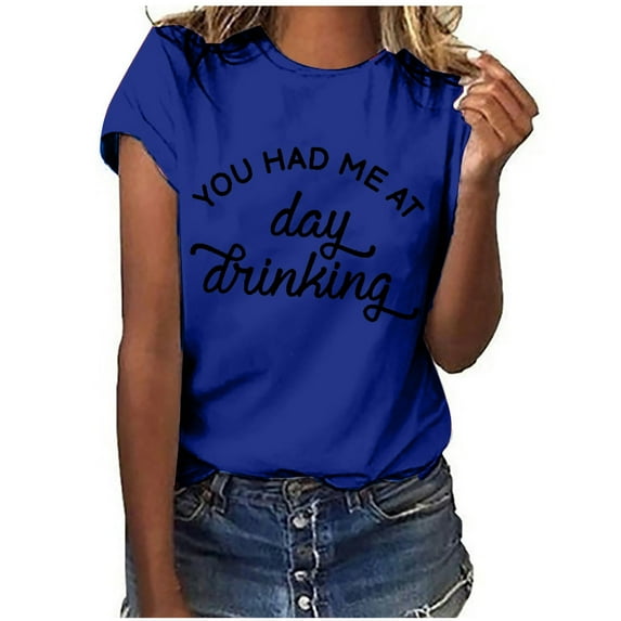 WREESH Womens Oktoberfest T-Shirts Cute Fashion Beer Printed Pullover Basic Round Neck Short Sleeve Tops Summer Casual Workout Shirts Blue B