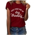 thumbnail image 1 of WREESH Womens Oktoberfest T-Shirts Cute Fashion Beer Printed Pullover Basic Round Neck Short Sleeve Tops Summer Casual Workout Shirts Wine B, 1 of 4