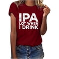 thumbnail image 1 of WREESH Womens Oktoberfest T-Shirts Cute Fashion Beer Printed Pullover Basic Round Neck Short Sleeve Tops Summer Casual Workout Shirts Wine, 1 of 6