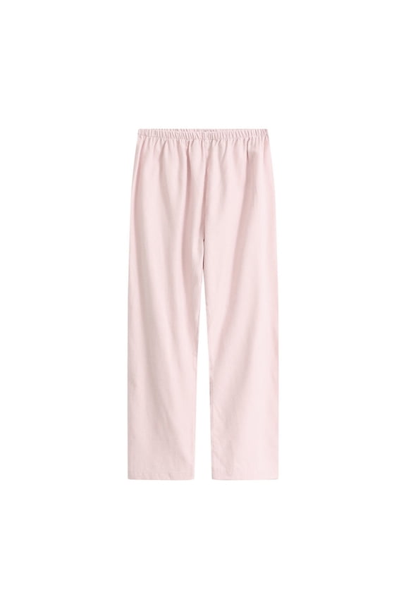 Womens Pajama Pants Wide Leg Pants Casual Brushed Homewear Pants Nightwear Long Plaid Pajamas Trousers Pink