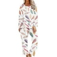thumbnail image 1 of WREESH Womens Pajama Sets Printing Round Neck Short Sleeve Sleepshirt And Pants Two Piece Sets S Loungewear Pajamas With Pockets Hot Pink, 1 of 6