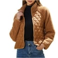 thumbnail image 1 of WREESH Womens Patchwork Cropped Jacket Fuzzy Fleece Jackets Zip Up Teddy Jackets Fall and Winter Lightweight Warm Short Coats Brown, 1 of 9