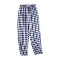 thumbnail image 1 of WREESH Womens Plaid Pajama Pants Fall Fashion Casual Comfortable Elastic Waist Bandage Pajama Full Length Pants Blue, 1 of 4