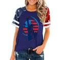 thumbnail image 1 of WREESH Womens Raglan Short Sleeve USA Flag Tee Patriotic Shirts Memorial Day Shirt Comfortable Summer Top, 1 of 3