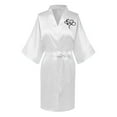 thumbnail image 1 of WREESH Womens Silk Pajamas Satin Nightgown And Comfortable Valentine'S Day Love Printing Long Sleeved Morning Robe Nightgown Homewear White, 1 of 3