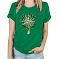 thumbnail image 1 of WREESH Womens St. Patricks Day Shirt 2025 Fashion Crewneck T-Shirts Shamrocks Printed Graphic Tees Tops Short Sleeve Shirts Casual Loose Fit Blouses Green, 1 of 4