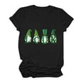 thumbnail image 1 of WREESH Womens St. Patricks Day Shirt Summer Fashion Crewneck T-Shirts Shamrocks Printed Graphic Tees Tops Short Sleeve Shirts Casual Loose Fit Blouses Black, 1 of 4