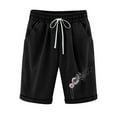 thumbnail image 1 of WREESH Womens Summer Beach Shorts Printed Five Points Plus Size Cotton Linen Shorts Casual Shorts Black, 1 of 6