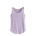 thumbnail image 1 of WREESH Womens Summer Loose Tank Tops Solid Color Scoop Neck Sleeveless Blouses Bottom Shirt Purple, 1 of 6
