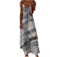 thumbnail image 1 of WREESH Womens Summer Maxi Dress Printed Spaghetti Strap Long Dress Sleeveless Deep V-Neck Dress White, 1 of 5