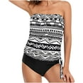thumbnail image 1 of WREESH Womens Tankini Two Piece Bandeau Swimsuits for Loose Fit Bathing Blouson Swim Tank Top with Shorts White, 1 of 9