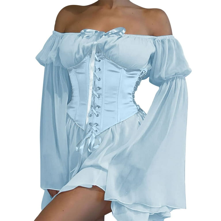 Sweet Elegant Solid Lace Asymmetrical Off the Shoulder Short Sleeve Two Pieces Sweet Elegant Solid Lace Asymmetrical Off the Shoulder Short Sleeve Two Pieces