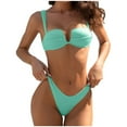 thumbnail image 1 of WREESH Womens Two Piece Swimsuit Push Up Bikini Sets High Cut Bikini New Swimsuit Printed Bikini Swimsuit Beach Bathing Suit Green, 1 of 8