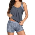 thumbnail image 1 of WREESH Womens Two Piece Swimsuit Tankini New Fashion Swimwear Casual Bikini Set Printed Swimsuit Beach Bathing Suit Gray, 1 of 6