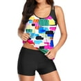 thumbnail image 1 of WREESH Womens Two Piece Swimsuit Tankini New Fashion Swimwear Casual Bikini Set Printed Swimsuit Beach Bathing Suit Multicolor, 1 of 6
