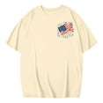 thumbnail image 1 of WREESH Womens USA Flag Oversized T-Shirts Star Striped Patriotic Shirts 4th of July Summer Tee Memorial Day, 1 of 5