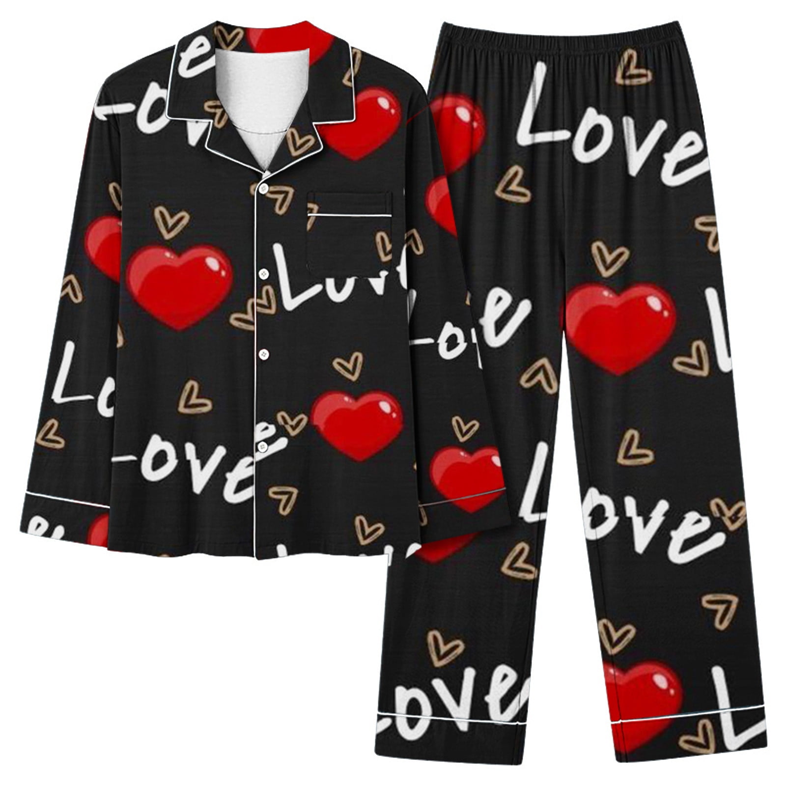 WREESH Womens Valentine'S Day Pajama Sets Casual Valentine'S Day ...