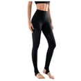 thumbnail image 1 of WREESH Womens Yoga Pants Fashion Comfortable Casual Color Block Tight Fitting High Waist Lifting Buttocks Yoga Full Length Pants Black, 1 of 5