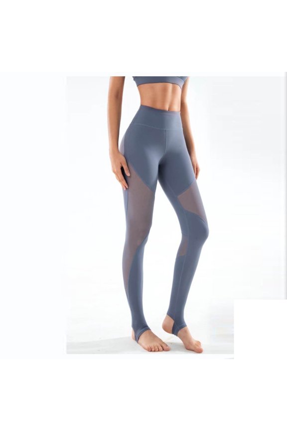 Womens Yoga Pants Fashion Comfortable Casual Color Block Tight Fitting High Waist Lifting Buttocks Yoga Full Length Pants Gray