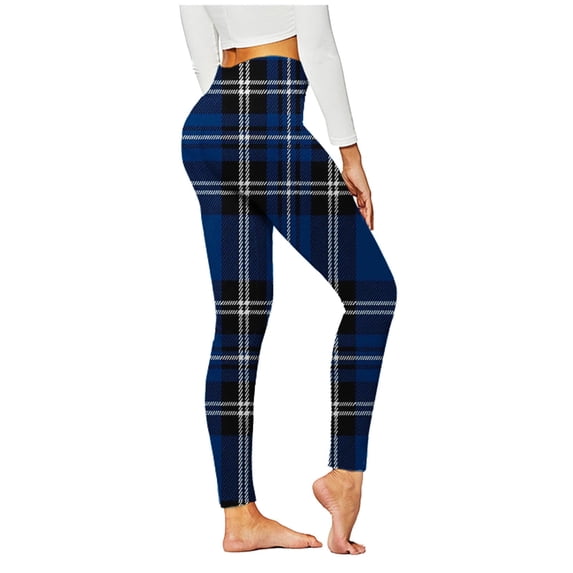 WREESH Womens Yoga Pants Stretch Yoga Leggings Fitness Running Gym Sports Full Length Active Pants Yoga Full Length Pants Blue