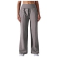 thumbnail image 1 of WREESH Womens Yoga Pants Stretch Yoga Leggings Fitness Running Gym Sports Full Length Active Pants Yoga Full Length Pants Gray, 1 of 7