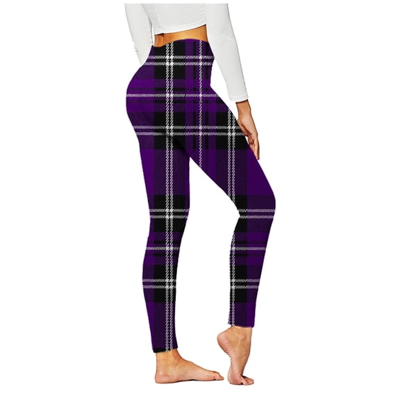 WREESH Womens Yoga Pants Stretch Yoga Leggings Fitness Running Gym Sports Full Length Active Pants Yoga Full Length Pants Purple